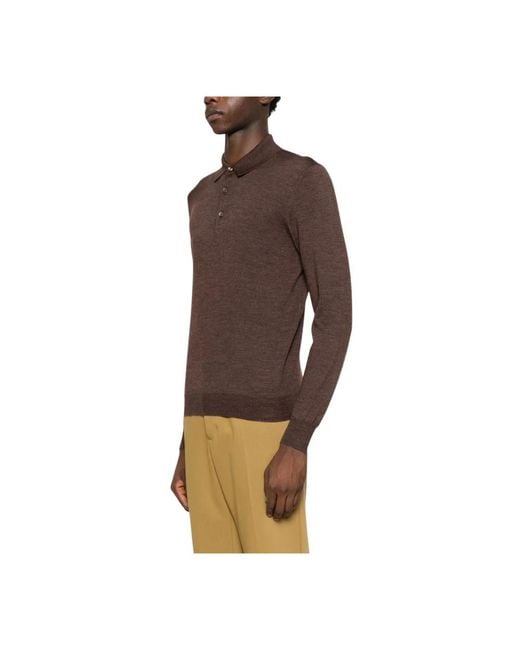 Tagliatore Brown Round-Neck Knitwear for men