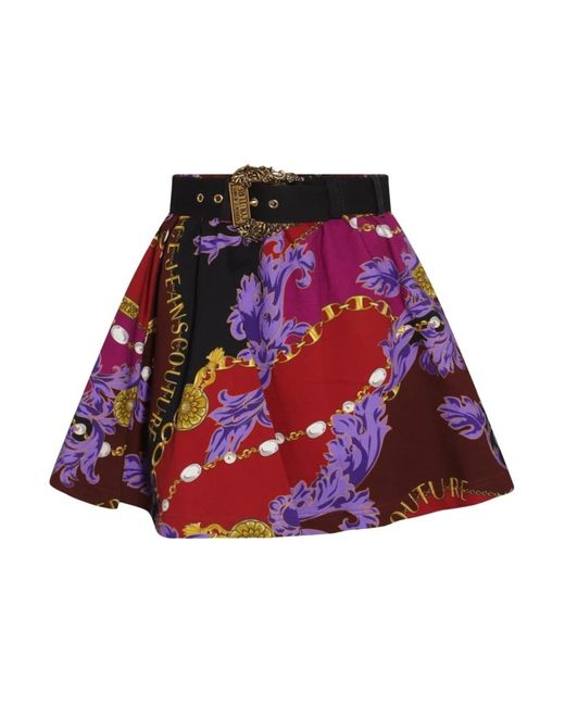 Versace Red Short Skirts