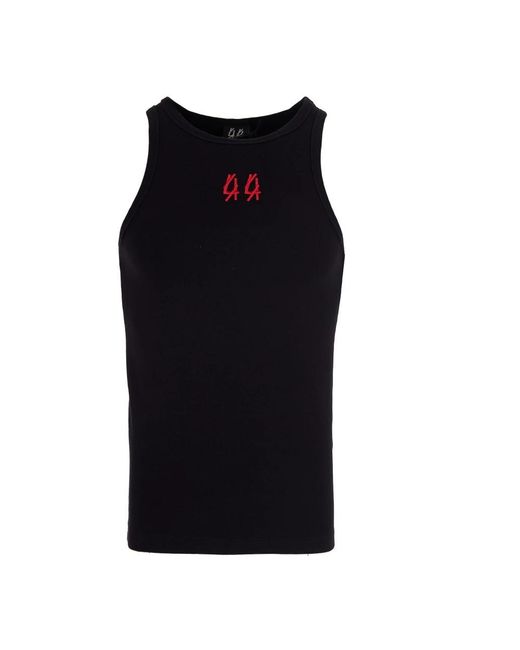 44 Label Group Black Sleeveless Tops for men