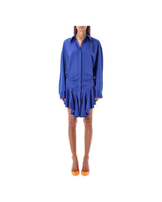 The Attico Blue Shirt Dresses