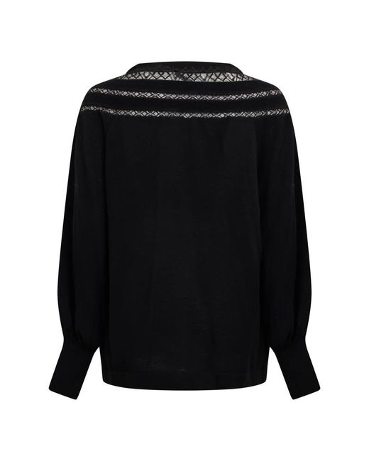 Alberta Ferretti Black V-Neck Knitwear