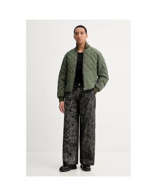 KENZO Weave Quilted Jacket in het Green voor heren