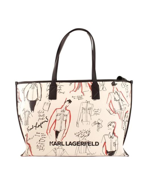 Karl Lagerfeld Pink Tote Bags
