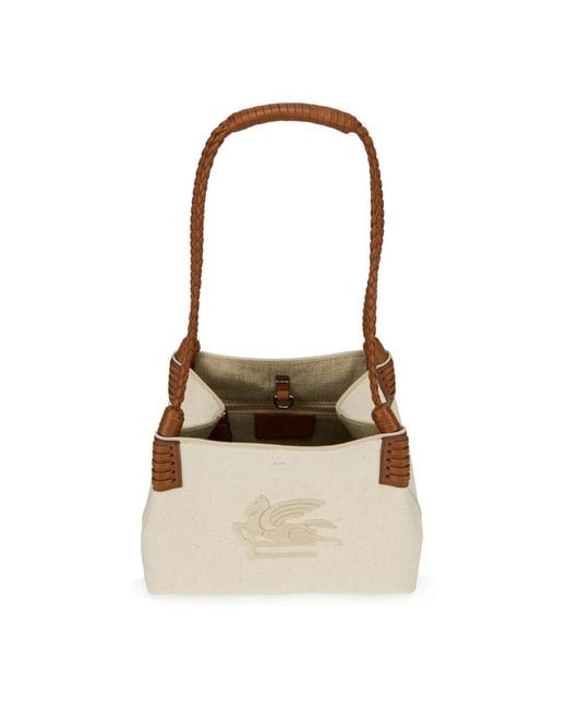 Etro Natural Shoulder Bags