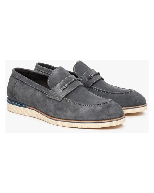ESTRO Blue Loafers for men