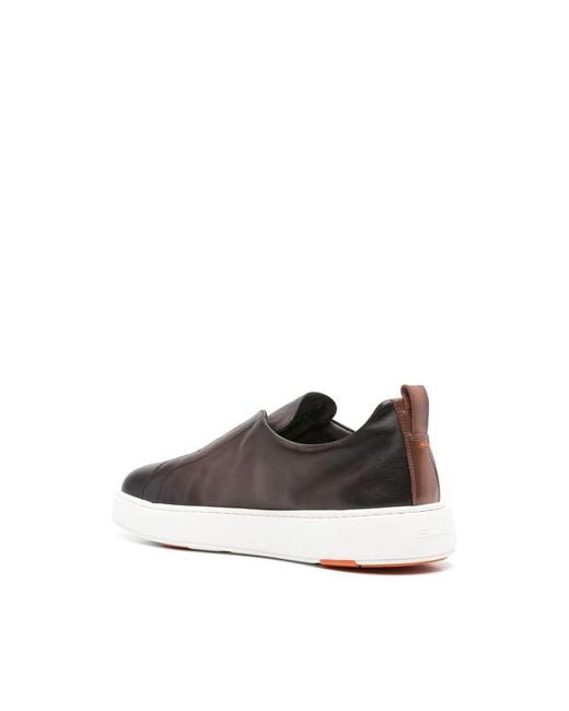 Santoni Brown Sneakers for men