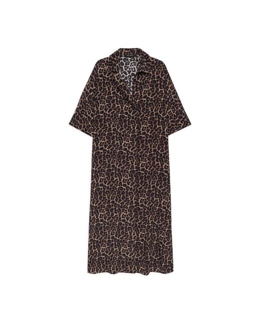Anine Bing Brown Shirt Dresses