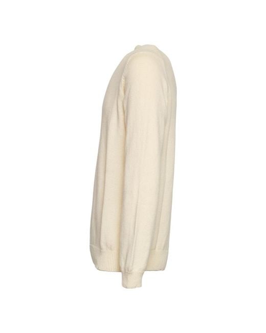 Amaranto White Round-Neck Knitwear for men