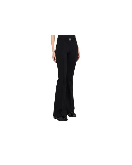 Liu Jo Hoge Taille Milano Broek Met Monogram Riem in het Black