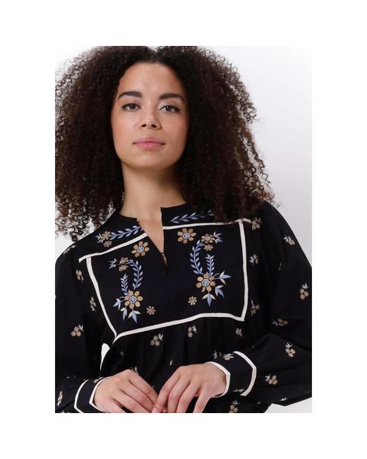 Sofie Schnoor Overhemden ,Veelkleurig ,Zwarte Blouse Damesmode in het Black