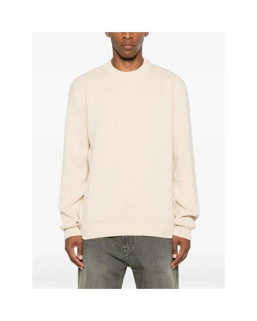 Golden Goose Deluxe Brand White Round-Neck Knitwear for men