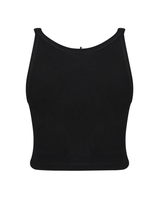 Palm Angels Black Sleeveless Tops