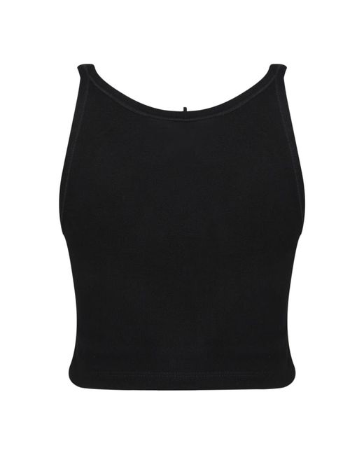 Palm Angels Black Sleeveless Tops
