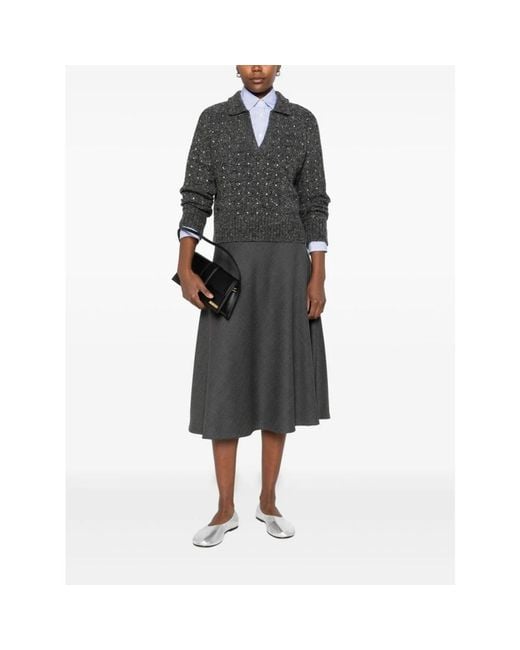 V-Neck Knitwear Pinko de color Black