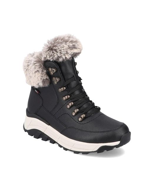Rieker Black Winter Boots