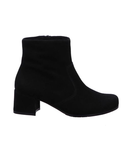 Semler Black Mira Schwarze Stiefeletten Mit Absatz