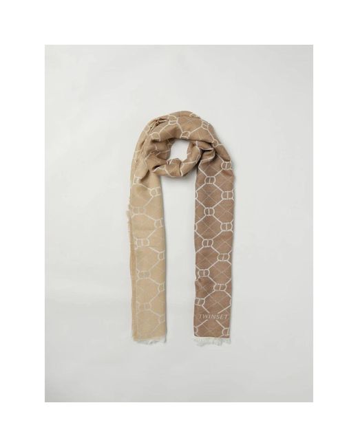 Twinset Brown Oval T Jacquard Stola