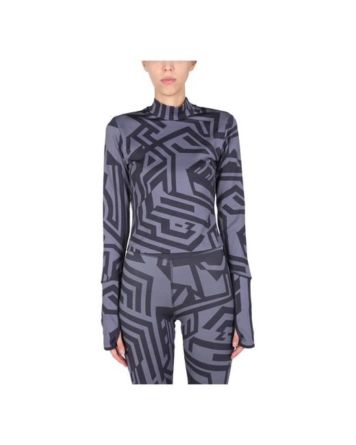 McQueen Blue Long Sleeve Tops