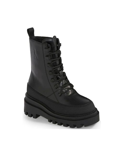 Lace-Up Boots Calvin Klein de color Black