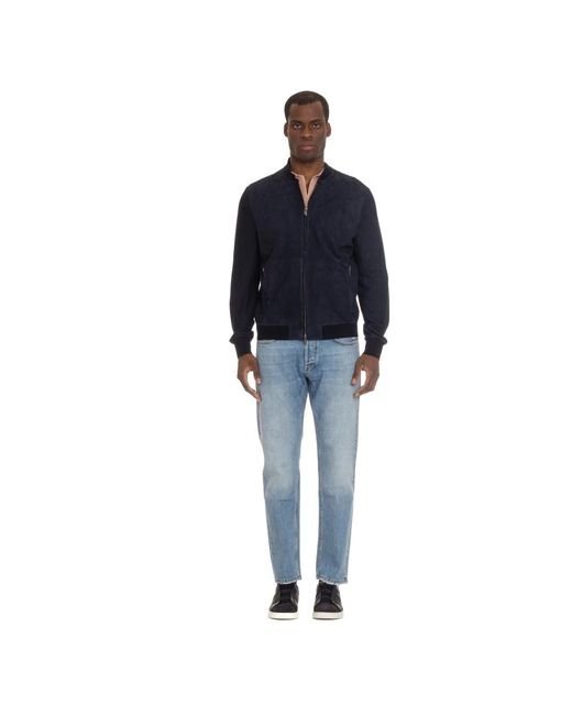Salvatore Santoro Blue Bomber Jackets for men