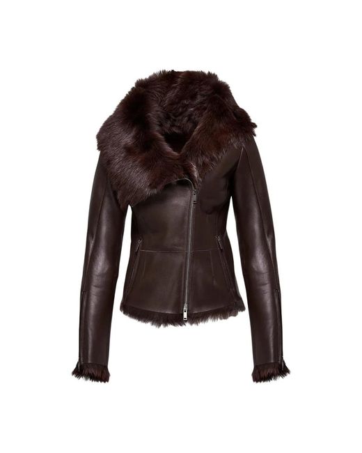 V.sp Faux Fur & Shearling Jackets in het Brown