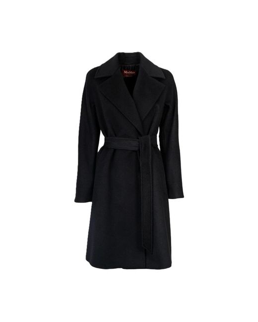 Max Mara Black Belted Coats