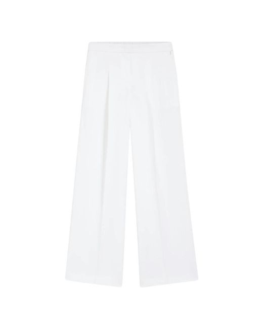 Boss White Wide Trousers
