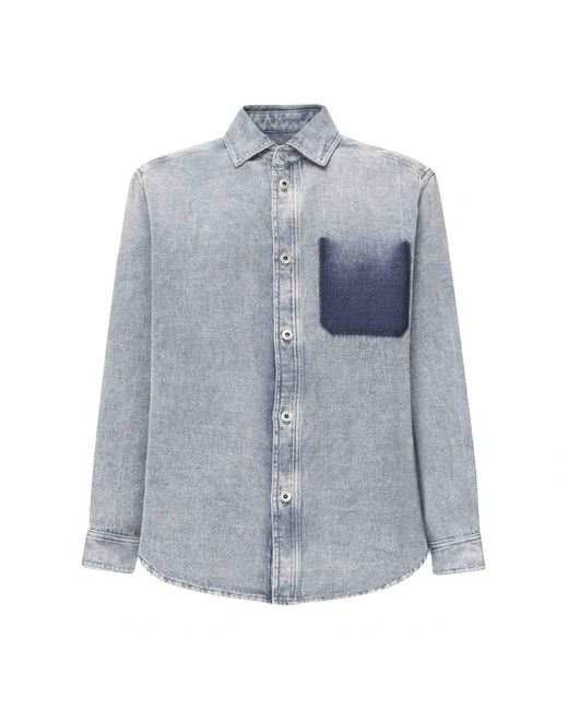 Loewe Blue Denim Shirts for men