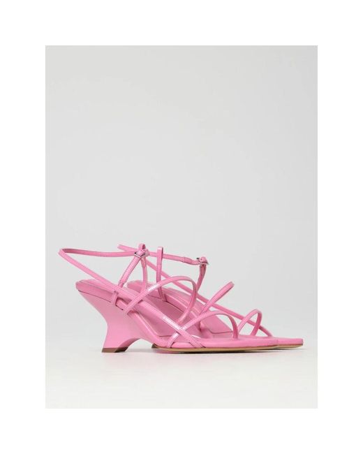 Gia Borghini Pink Rosa Keilabsatz Sandalen