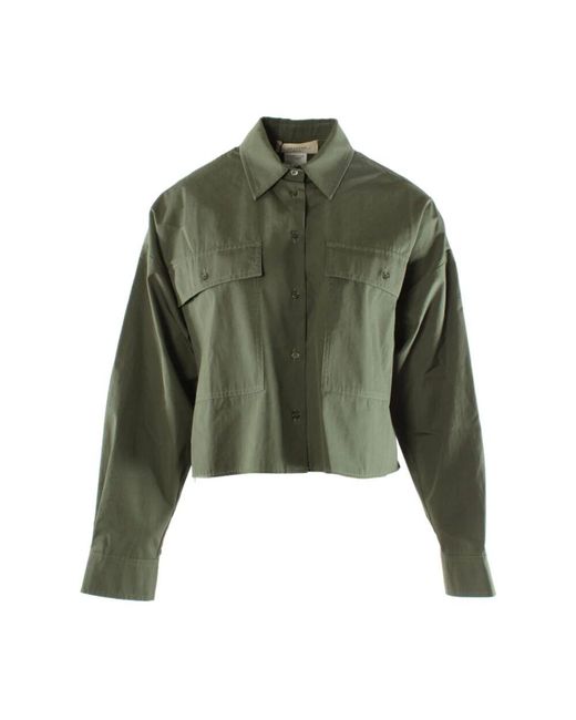 Max Mara Green Grüne Baumwollbluse Carter 245111011