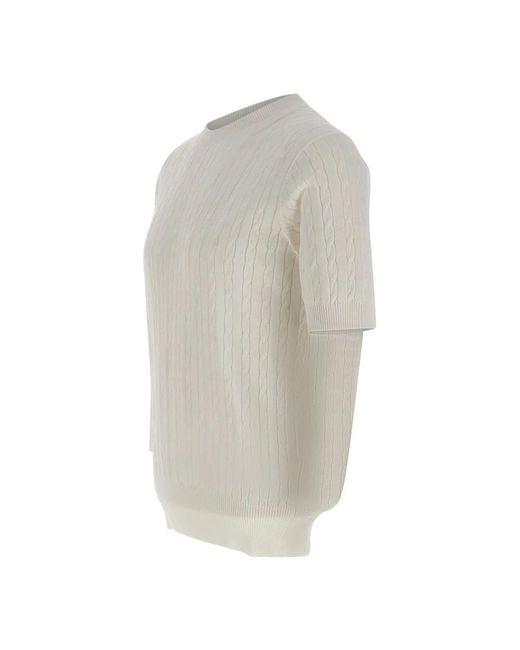 Kangra Gray Round-Neck Knitwear for men