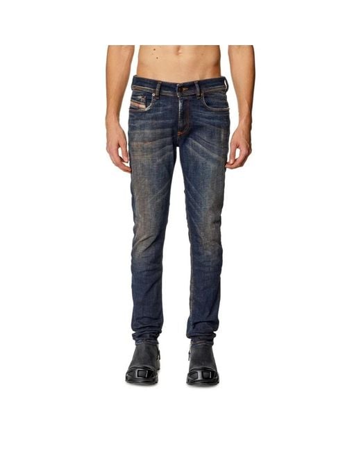 DIESEL Blue Slim Fit Jeans for men