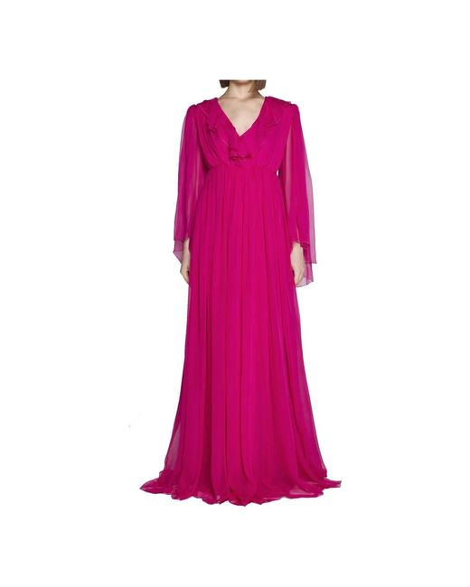 Gucci Pink Silk Midi Dress