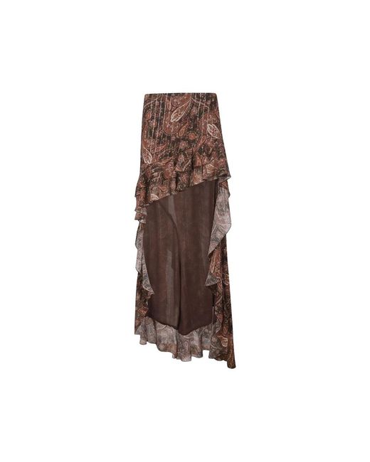 ANDAMANE Brown Maxi Skirts