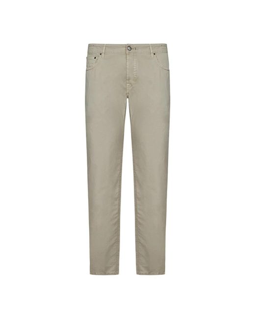 Hand Picked Gray Slim-Fit Trousers for men