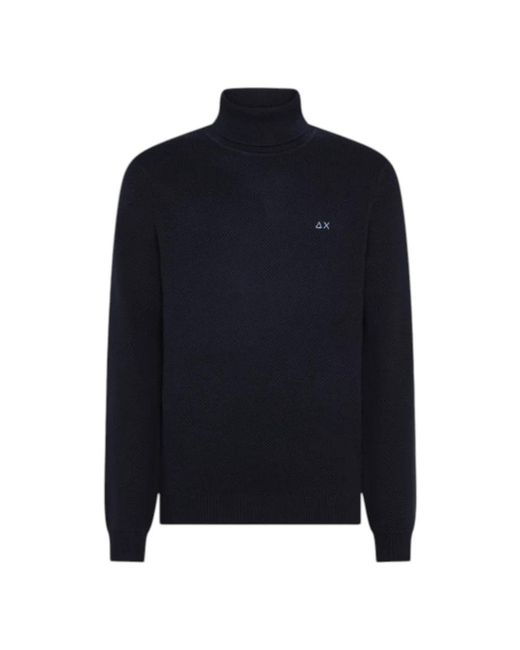 Sun 68 Truien & Vesten ,Blauw ,Katoen Turtleneck Jumper in het Blue voor heren