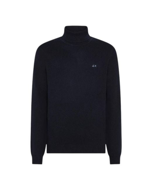 Sun 68 Blue Turtlenecks for men
