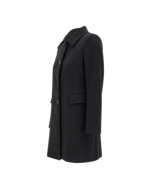 Kaos Black Single-Breasted Coats