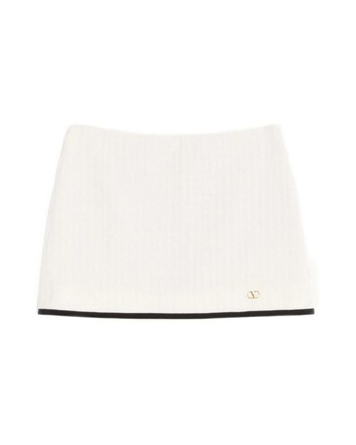 Valentino White Short Skirts