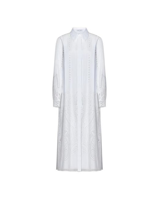 Alberta Ferretti White Shirt Dresses