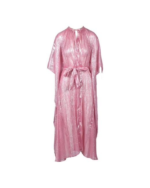 Forte Forte Gelamineerde Chiffon Overjas Met Riem in het Pink