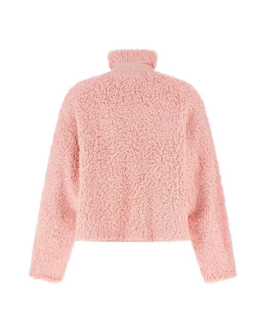 Jil Sander Pink Faux Fur & Shearling Jackets