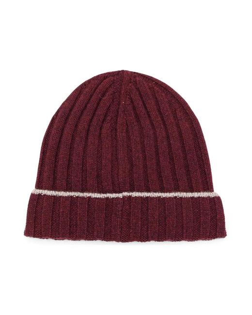 Beanies di Brunello Cucinelli in Purple da Uomo