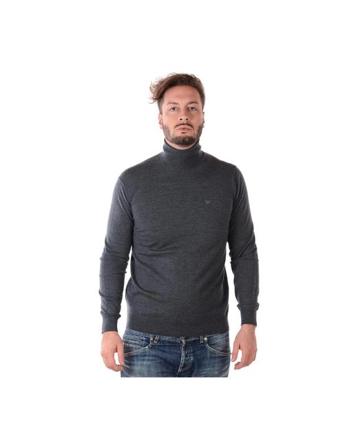 Emporio Armani Blue Turtlenecks for men