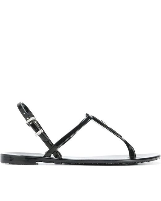 Karl Lagerfeld Black Flat Sandals