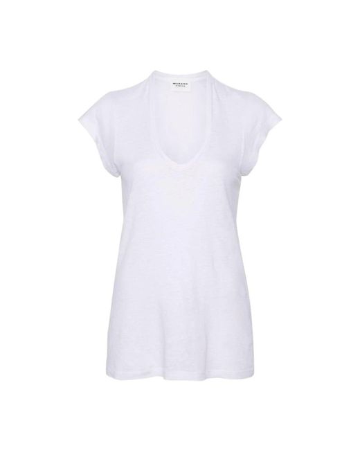 Isabel Marant White Weißes eis t-shirt zankou modell isabel marant étoile