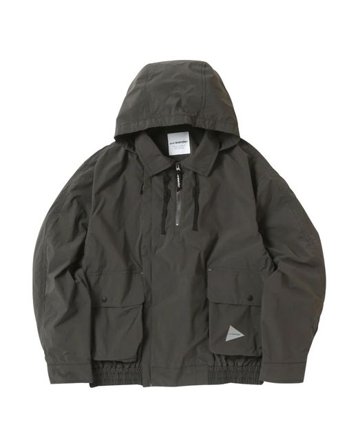 And Wander Black Winter Jackets for men