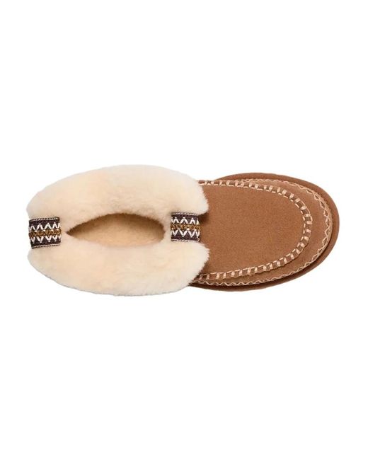 Ugg Schoenen ,Bruin ,Leer Casual Kameel Enkellaarsjes in het Brown