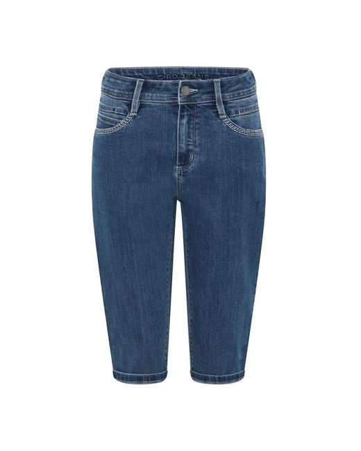 Cro Korte Broeken ,Blauw ,Denim Stijlvolle Capri Denim Broek in het Blue