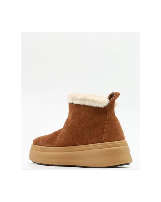 Blauer Schoenen ,Bruin ,Suède Suède Sneeuw Enkelboot in het Brown